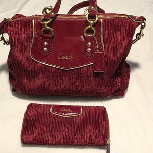 Coach handbag and matching wallet